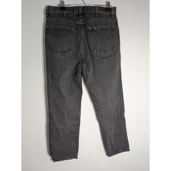 L.L. Bean LL Double L Jeans Men's 34x29 Classic Fit Black Denim 100% Cotton EUC - Picture 4 of 5